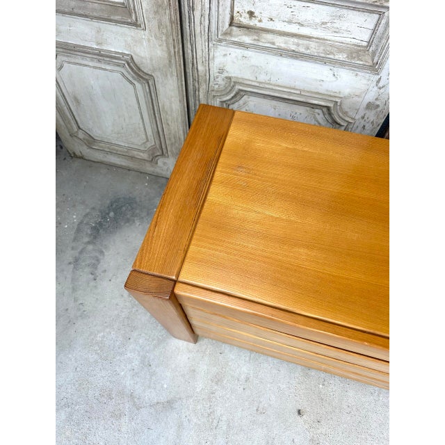 1990s Elm Chest of Drawers in the style of Maison Regain, 1980s-1990s For Sale - Image 5 of 10