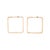 Chic pair of vintage square hoop earrings crafted in 14k yellow gold (circa 1980s). A sleek vintage pair of vintage square...