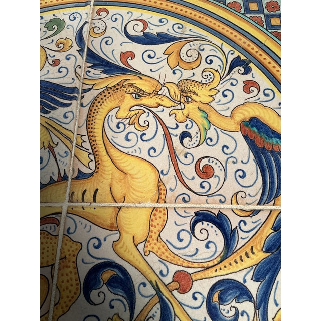 Vintage Palm Beach Addison Mizner Wrought Iron Side Table With Hand-Painted Tile Top, C. 1920s For Sale - Image 9 of 12