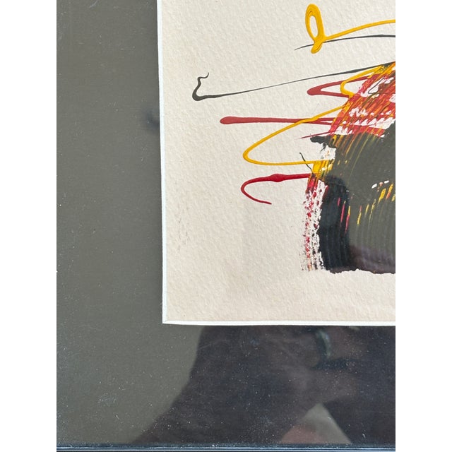 Drawing/Sketching Materials T. Oliver, 12 X 12 Painting, Mid-Century Modernist Abstract Painter For Sale - Image 7 of 9