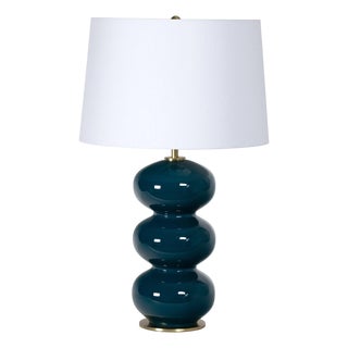 Hewitt Ceramic Table Lamp, Peacock For Sale