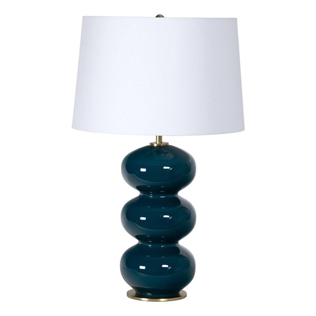 Hewitt Ceramic Table Lamp, Peacock For Sale