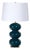 Hewitt Ceramic Table Lamp, Peacock For Sale
