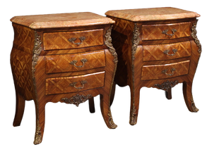 Louis XV Style Bedside Tables, France, 1970, Set of 2