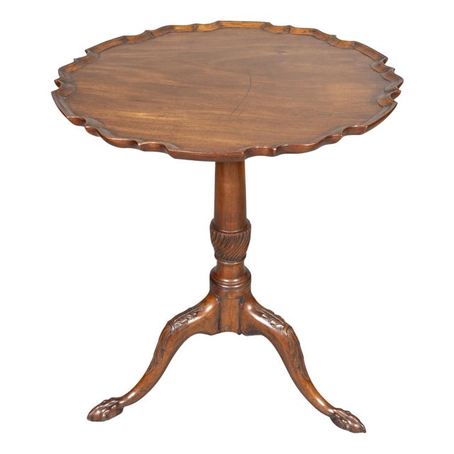 George III Mahogany Piecrust Tilt Top Table For Sale
