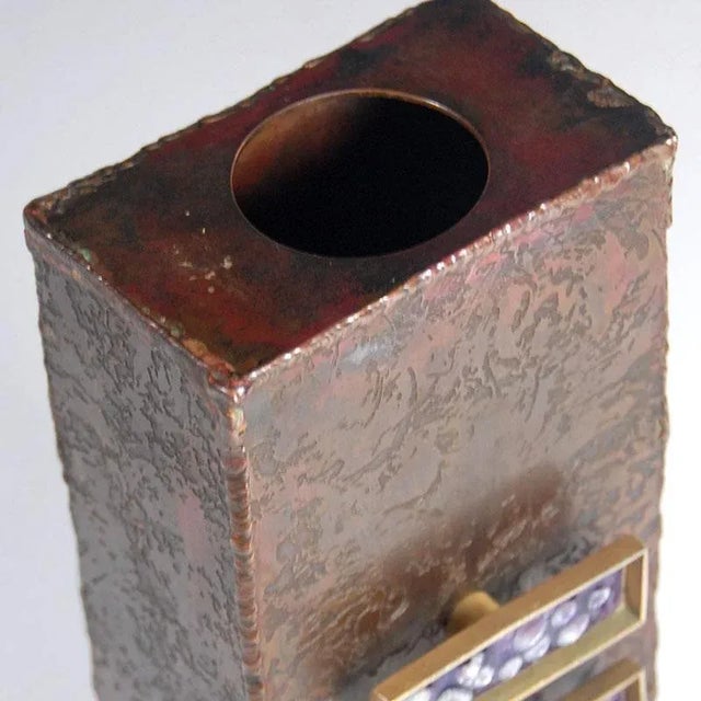 Copper Brutalist Copper Vase For Sale - Image 8 of 11