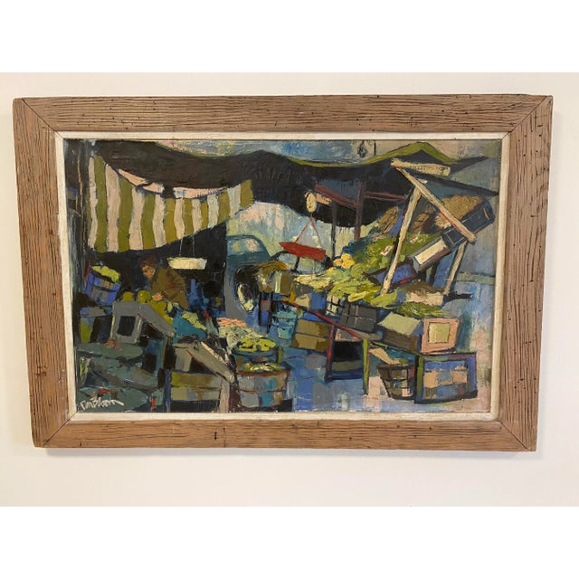 1950s Don Bloom Market Scene 1957 For Sale - Image 5 of 8