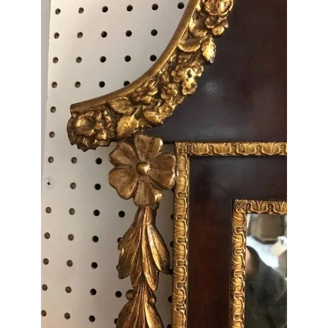 French Giltwood Mahogany Mirror For Sale - Image 3 of 5