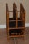 Chinoiserie Rattan Pagoda Chinoiserie Bamboo Magazine Rack Book Stand Great City Traders For Sale - Image 3 of 12