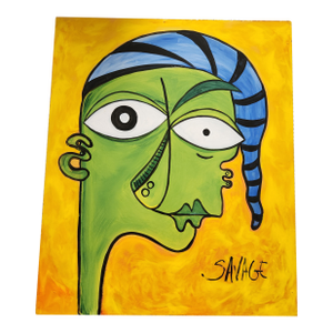 Abstract Green Person by Shawn Savage