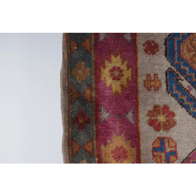1970s Vintage Caucasian Pattern Rug 2'3'' X 10'9'' For Sale - Image 9 of 12