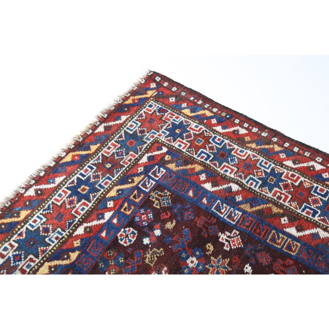 Antique Tribal Persian Rug With Geometric Medallions – Early 20th Century -5' 7'' X 6' 7'' For Sale - Image 10 of 15