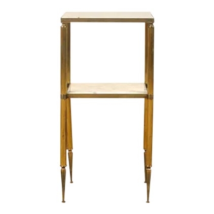 Neoclassical Brass Accent Table For Sale