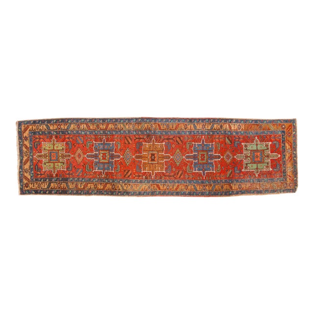 Antique Heriz Rug Runner - 3'2" x 10'9" For Sale