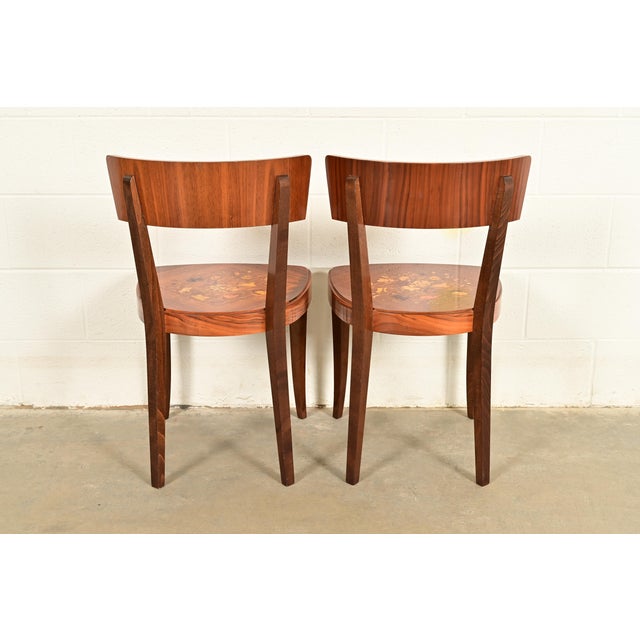 Italian Louis XVI Kingwood Inlaid Marquetry Dining Chairs, Set of Four For Sale - Image 11 of 13