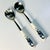 Mid 20th Century Boho Chic Gustavian Delft Style Salad Serving Utensils, Stainless Steel - Set of 2. For Sale - Image 6 of 9