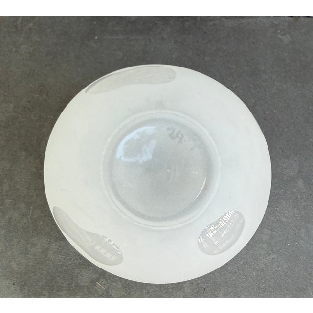 2000 - 2009 Rosenthal Germany Studio Line Frosted Glass Yarn Bowl For Sale - Image 5 of 8