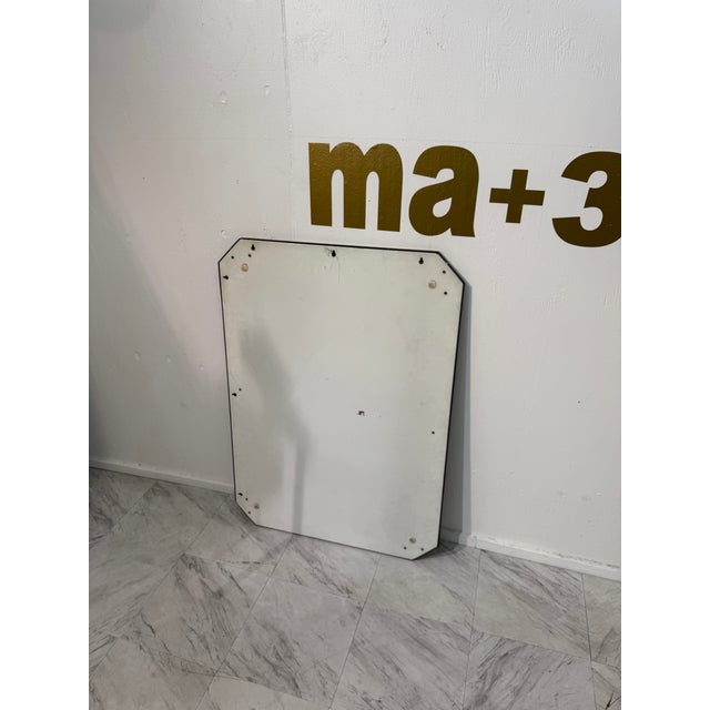 1970s Vintage Italian Chrome-Framed Wall Mirror For Sale - Image 5 of 7
