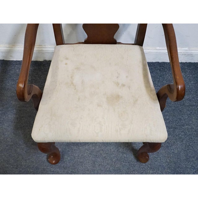 Brown Bassett Furniture Solid Cherry Traditional Queen Anne Style Dining Arm Chair 4270-594 For Sale - Image 8 of 10