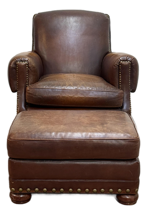 Leather Chair With Matching Ottoman