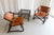 Modern Danish Bamboo and Leather Lounge Chairs & Table by Horsnæs, 1960s, Set of 3 For Sale - Image 4 of 18