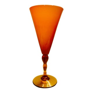 Carlo Moretti / Murano Glass Vase New Old Stock For Sale