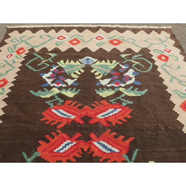 Antique Bessarabian Flatweave Kilim Rug For Sale - Image 6 of 10