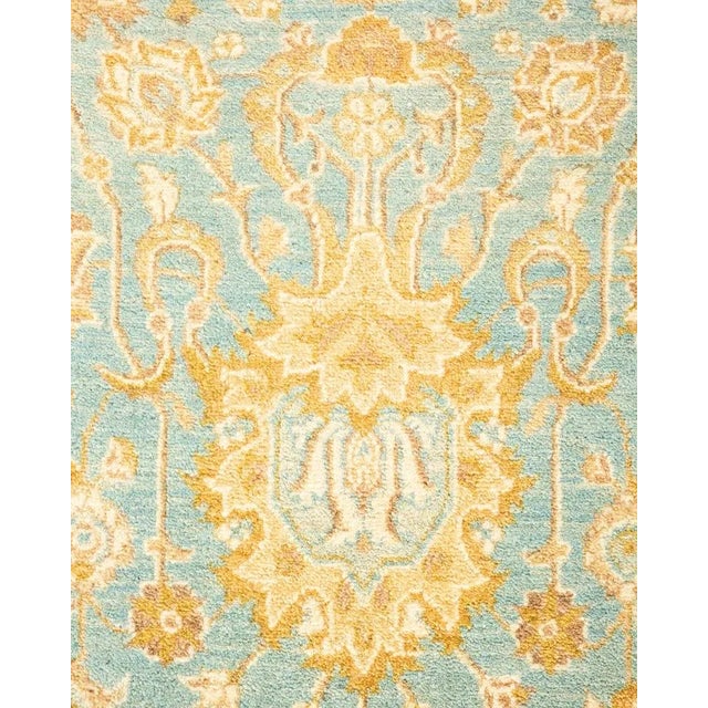 Traditional Mogul, One-of-a-Kind Hand-Knotted Area Rug in Light Blue, 6' 1" x 8' 10" For Sale - Image 3 of 8