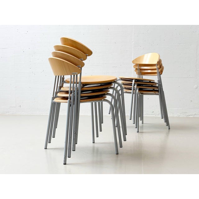 Modern Stackable Round Studio Chair from Bemefa, 1990s For Sale - Image 3 of 18