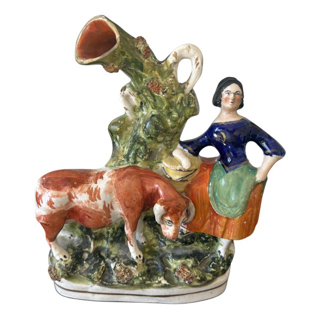 Antique Victorian Staffordshire Flatback Figure, 1860 For Sale