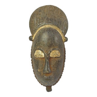 Early 20th Century Yaure Baule Portrait Mask Cote d'Ivoire For Sale