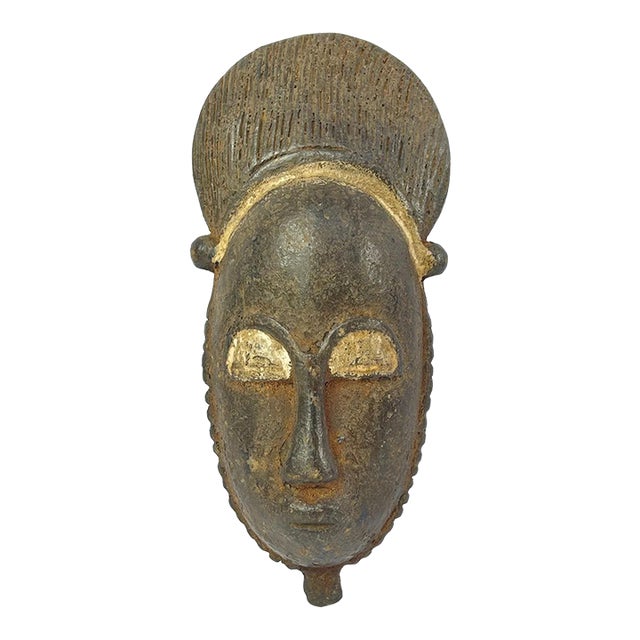 Early 20th Century Yaure Baule Portrait Mask Cote d'Ivoire For Sale