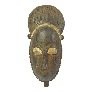Early 20th Century Yaure Baule Portrait Mask Cote d'Ivoire