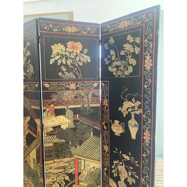18th Century Coromandel Pagoda 8 Panel Folding Screen For Sale - Image 10 of 14