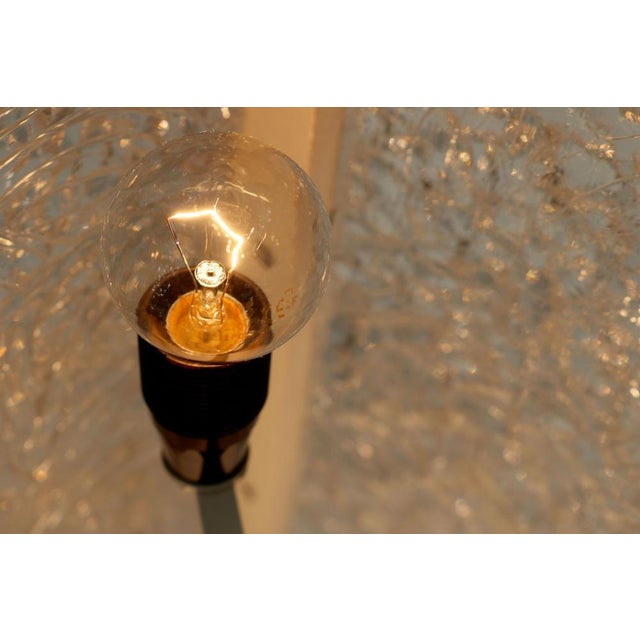 Mid-Century Modern Table Lamp with Thick Structured Acrylic Glass & Rosewood Frame, 1970 For Sale - Image 9 of 16