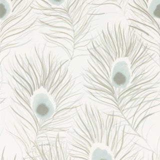 Harlequin Orlena Wallpaper in Powder Blue/Gilver For Sale