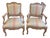 Antique French Louis XV Style Open-Armed Chairs For Sale