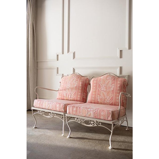 Vintage 1950s Wrought Iron Patio Loveseat in the Style of Meadowcraft For Sale - Image 16 of 16