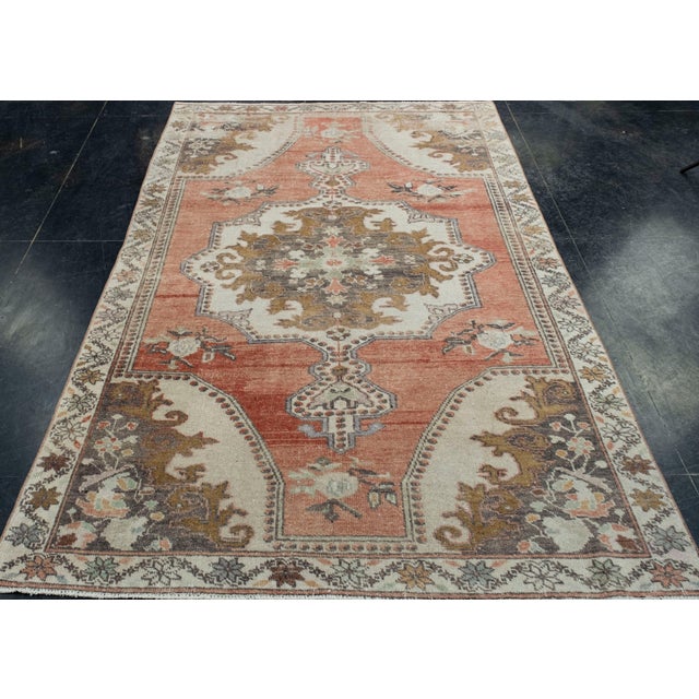Turkish Vintage Anatolian Rug 4'2" x 6'6" #17802 Explore a curated collection of hallway runners, wool rugs, and handmade...