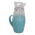Mid 20th Century West Virginia Glass Company Turquoise Blendo Pitcher With Gold Accent For Sale
