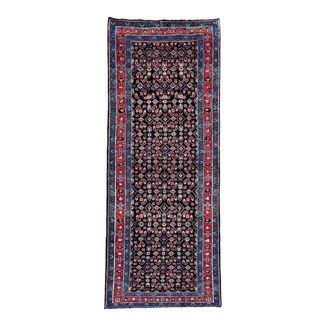 Antique Persian Arak (Sultanabad) Hand-Knotted Runner 3'6" X 10'2" For Sale