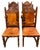 A Beautiful Set of Six Spanish Style Vintage Chairs with Leather Seats and Backs, 4 Side Chairs and 2 Arm Chairs....