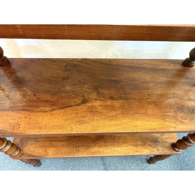 Early 1900's Victorian Étagère With Turned Legs and Four Fixed Shelves For Sale In West Palm - Image 6 of 18