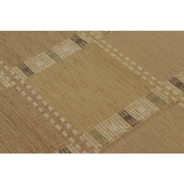 Late 20th Century Rug & Kilim Scandinavian Style Custom Flatweave Rug With Geometric Design For Sale - Image 5 of 12