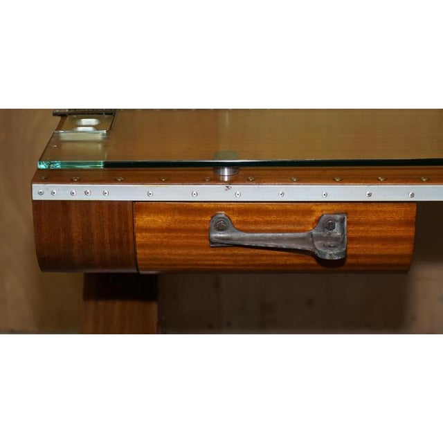 T-28 A Trojan Aeroplane Wing Aviator Desk by Giancarlo De Astis For Sale - Image 11 of 18