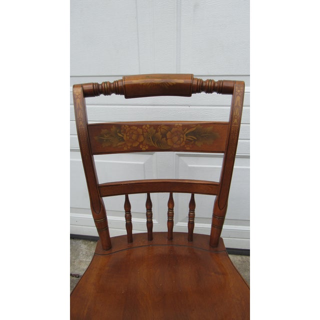 Hitchcock 1980s Hitchcock Farmhouse Signed Chair Brown For Sale - Image 4 of 5
