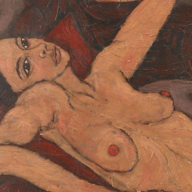 Atila Baştuğ (20th century/21st century) Untitled (reclining female nude), 1994 Oil painting on canvas Signed and dated to...