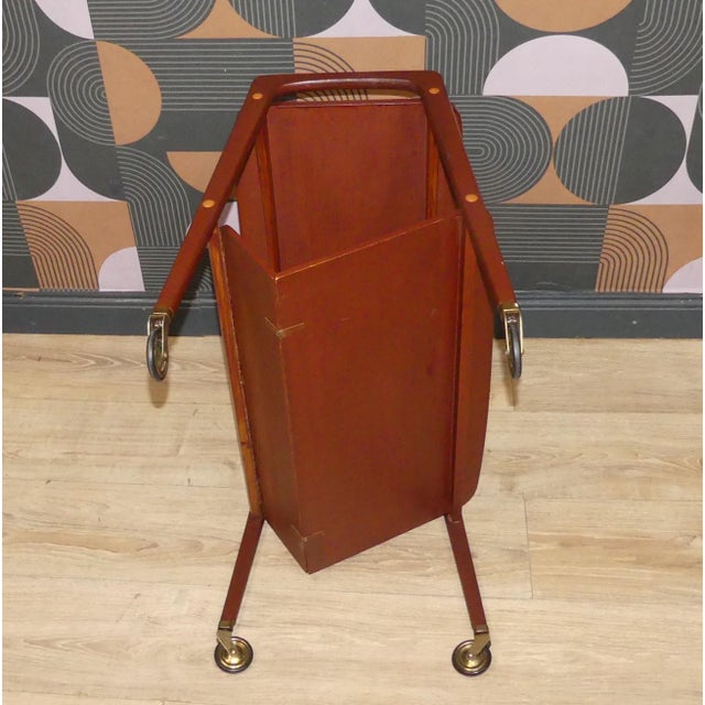 Wood Vintage Serving Trolley from Opal Möbel, 1960s For Sale - Image 7 of 9