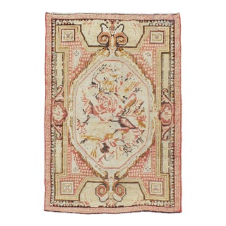 Galerie Shabab Collection Mid-20th Century Handmade Turkish Ghiordes Throw Rug For Sale