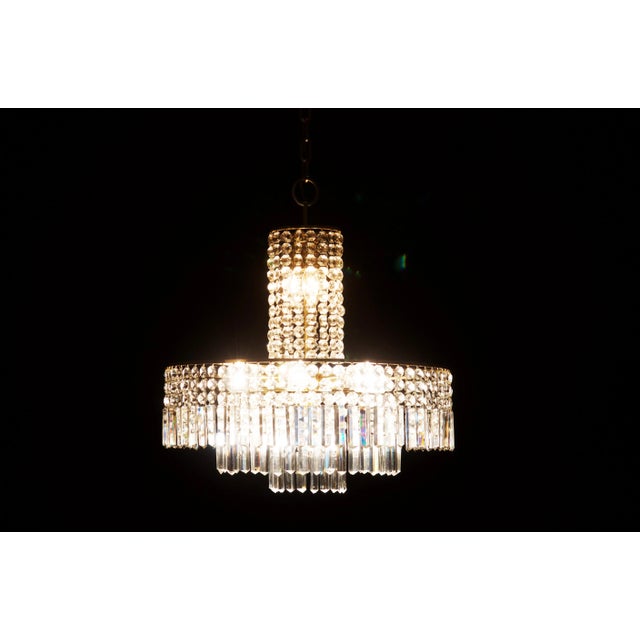 Mid-Century Modern Vintage Cut Crystal Chandelier from Bakalowits & Söhne For Sale - Image 3 of 13